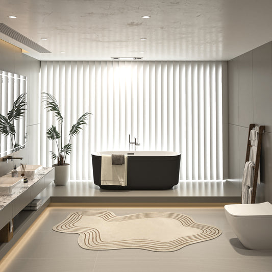 Luxurious Pleated Bathtub Design, Exuding Elegance